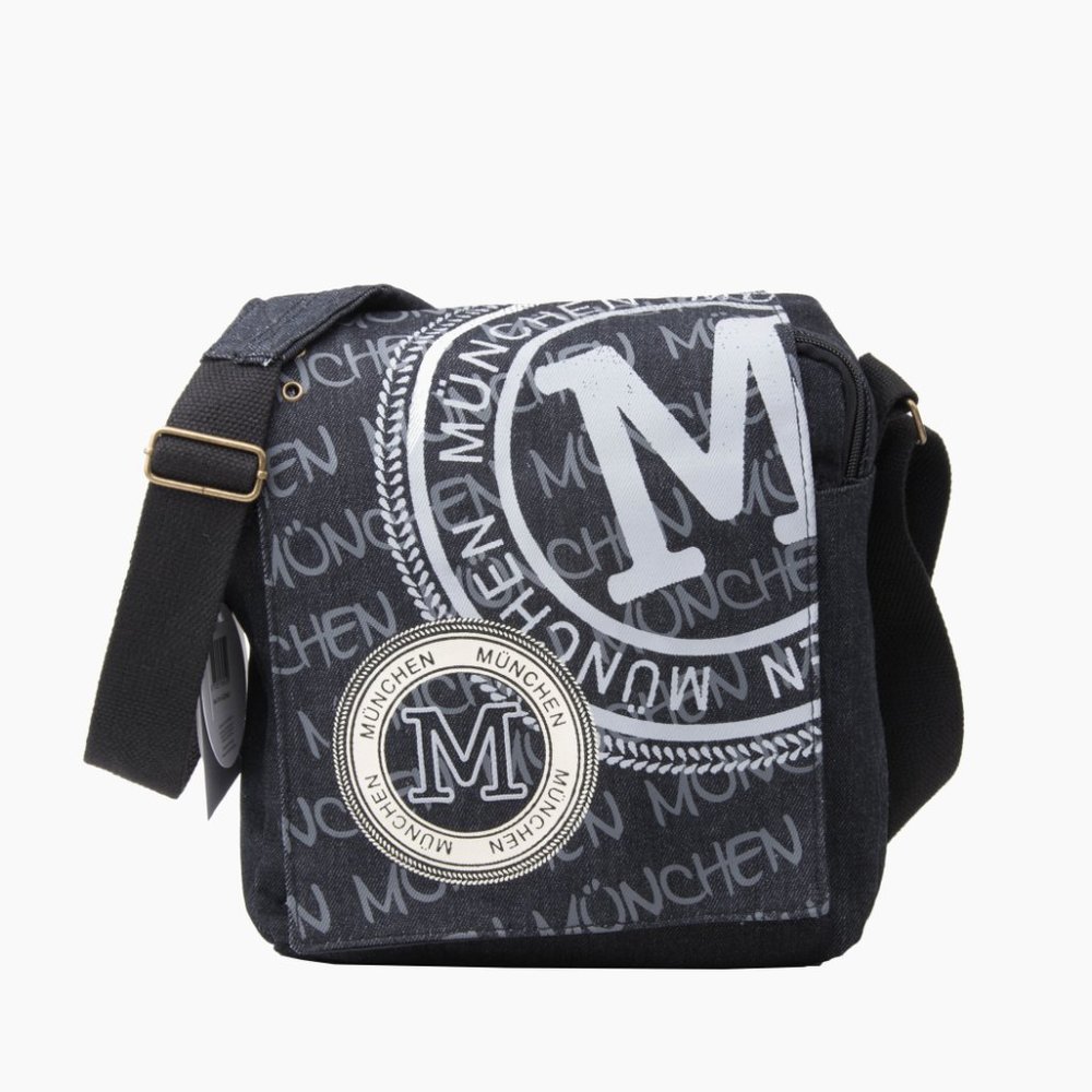 Robin Ruth BLUE Messenger Bag Crossbody Germany München Flap Bag Zippers NWT